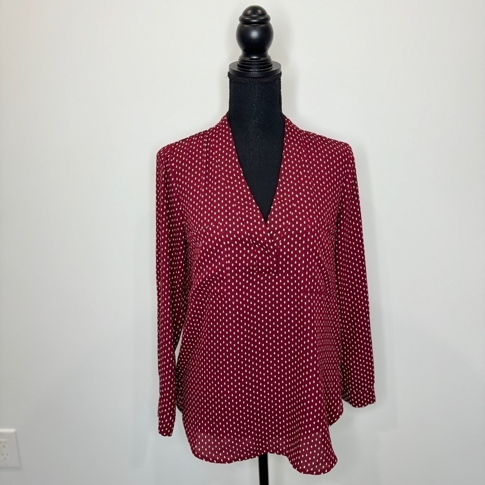 Alice Blue for Stitch Fix Red V-Neck Blouse (S) - Picture 2 of 9